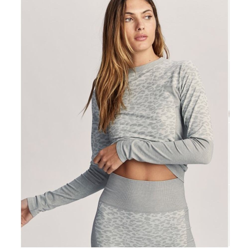Varley Maple Crew Neck Seamless Thermal TOP Snow Leopard Baselayer XXS/XS